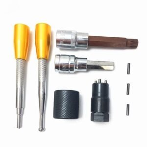 6PCS-CRIN-柴油共轨喷油器喷嘴拆卸工具套件适用于.jpg 6 PCS electronic fuel injection common rail injector disassembly tool valve assembly nut sealing ring disassembly suitable for Bosch Denso